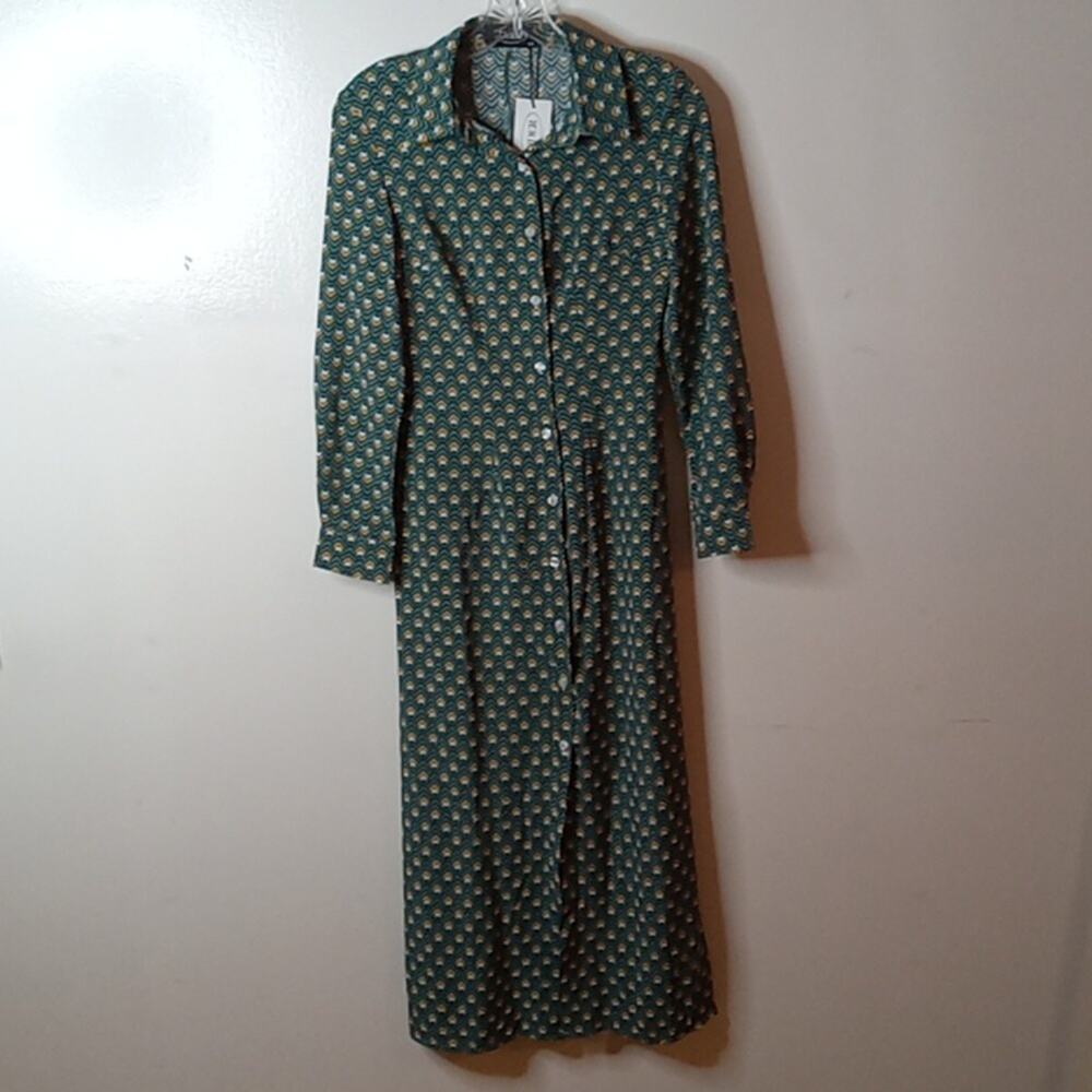 NWT Cider Women's Button Down Runaway Patterned Maxi Dress. Size XS. Boho